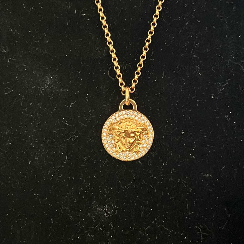 Versace Crystal Medusa Necklace